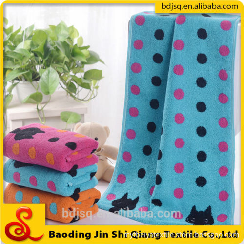 EXPORT KOREA CHINA SUPPLIER 100% cotton yarn dyed cute cat face towel